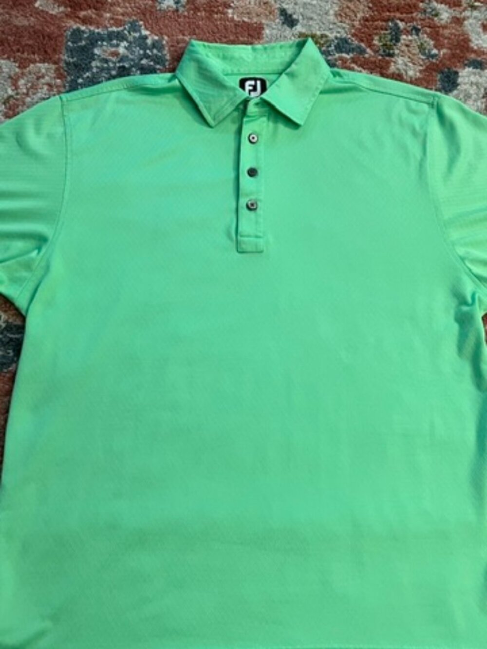 FootJoy FJ Green Diamond Textured Golf Polo